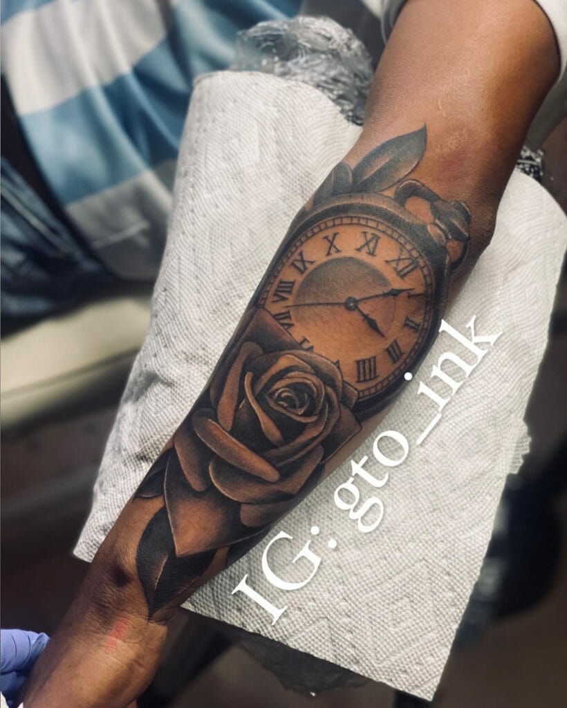 birth clock tattoo for men 0014