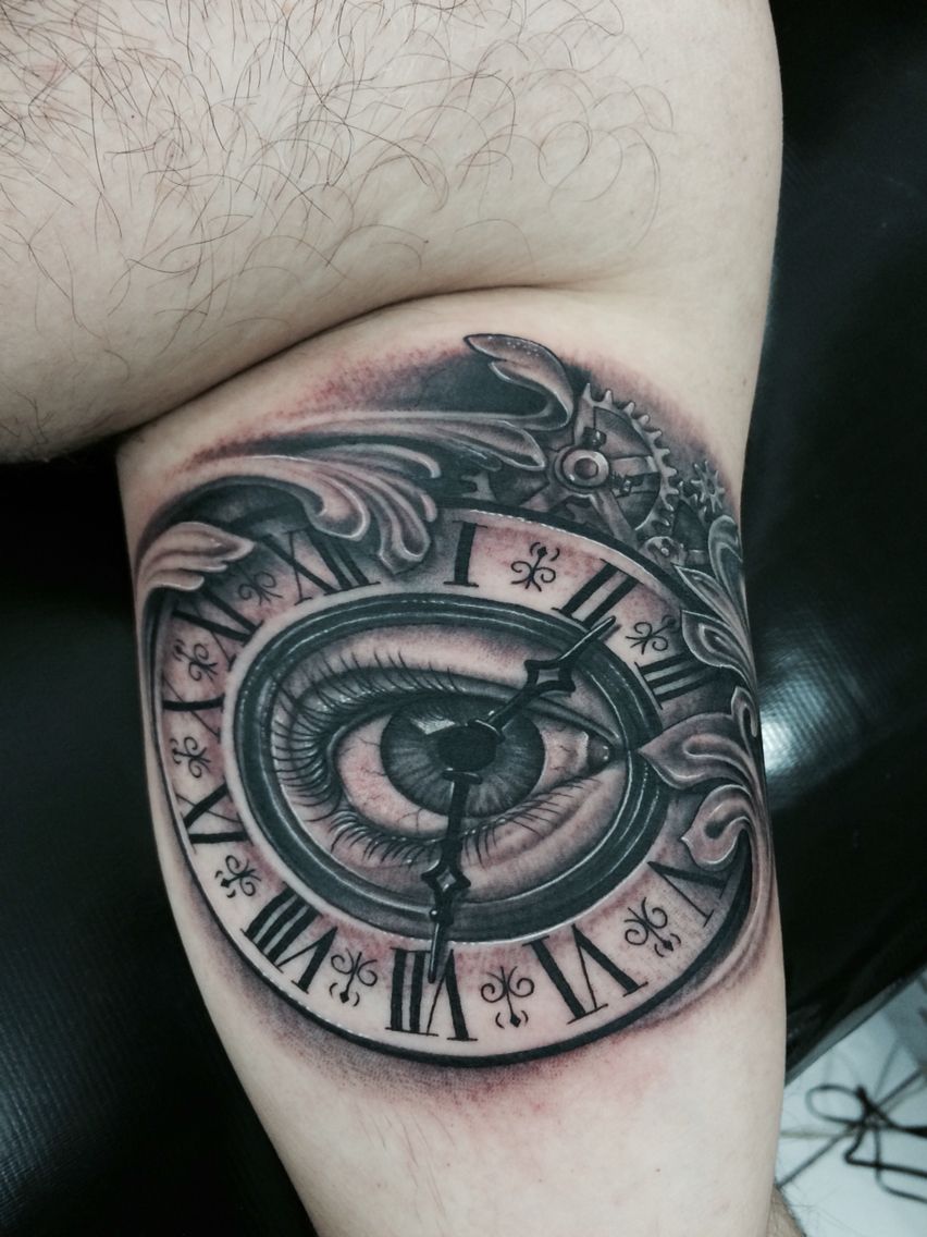 birth clock tattoo for men 0031