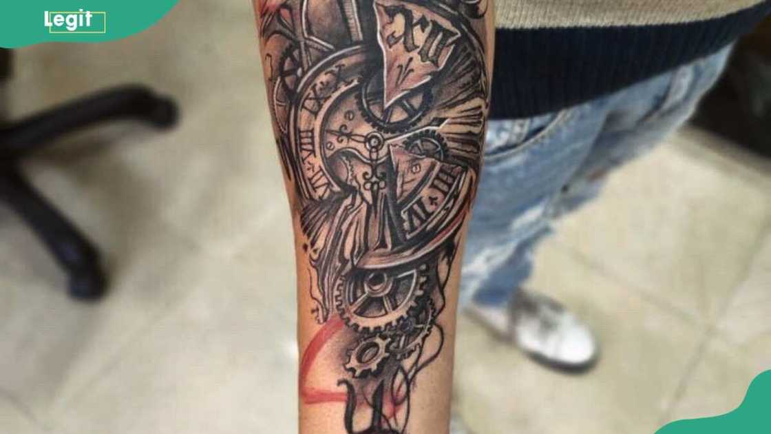 birth clock tattoo for men 0033