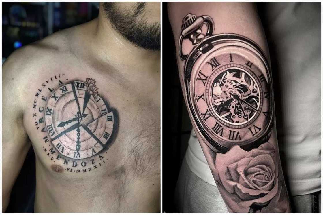 birth clock tattoo for men 0047