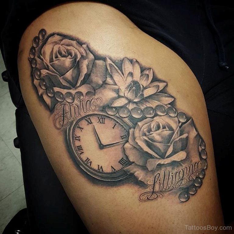 birth clock tattoo for men 0068