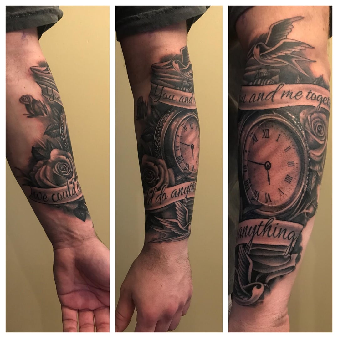 birth clock tattoo for men 0077