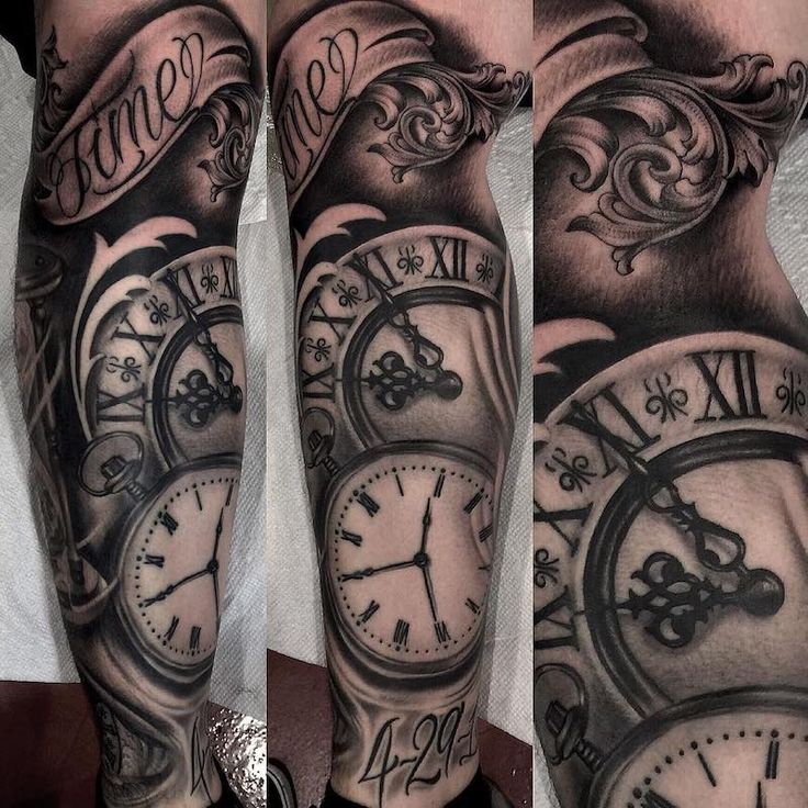 birth clock tattoo for men 0079