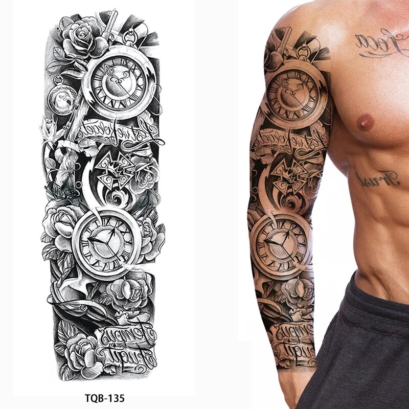 birth clock tattoo for men 0080