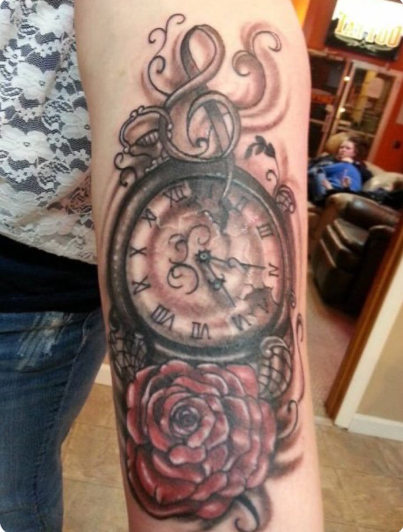 birth clock tattoo for men 0092