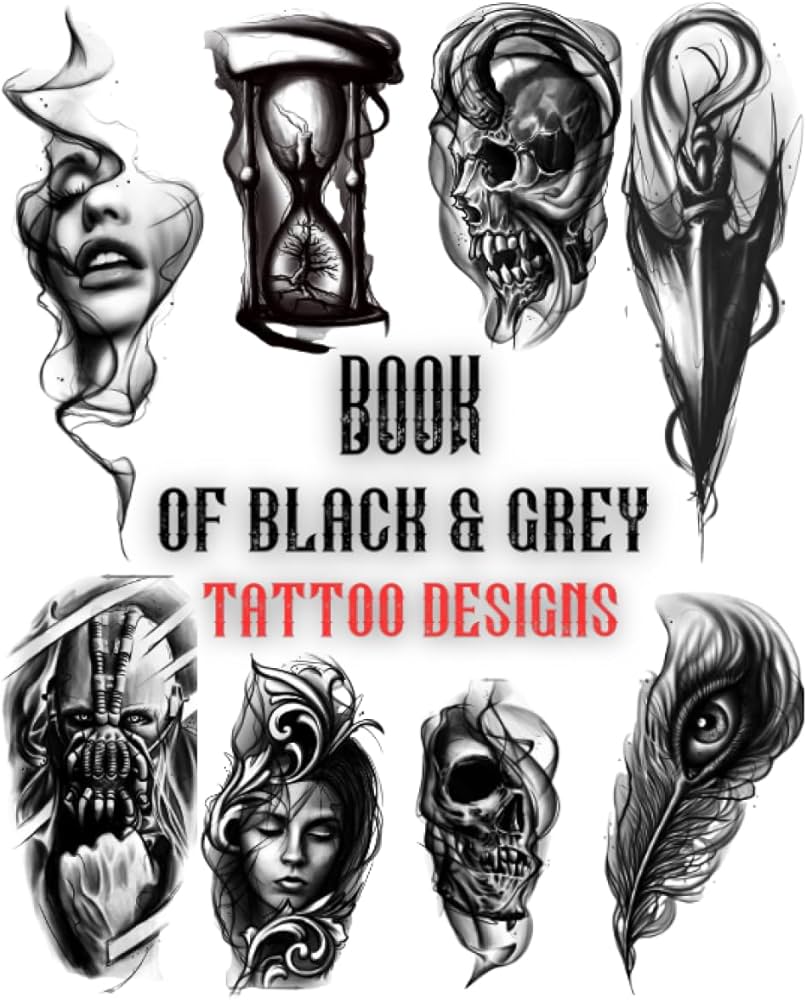 black and grey tattoo designs for men