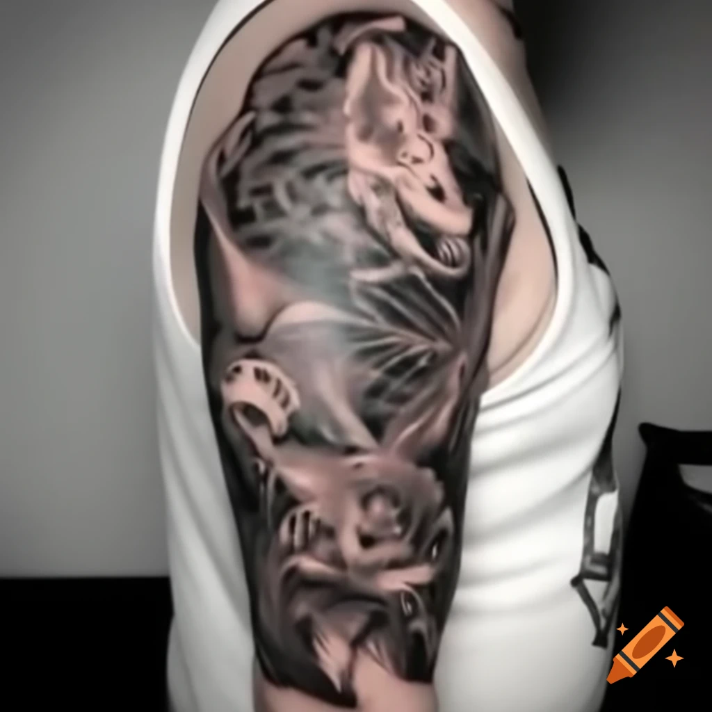 black and white tattoos for men 0079