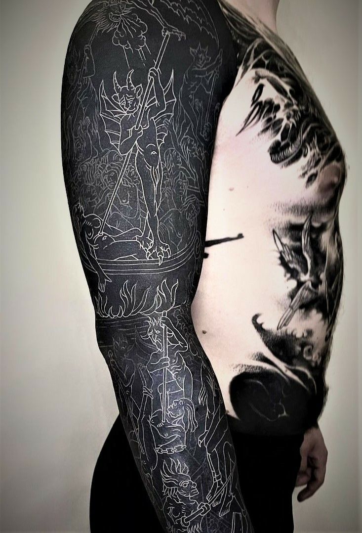 black and white tattoos for men 0097