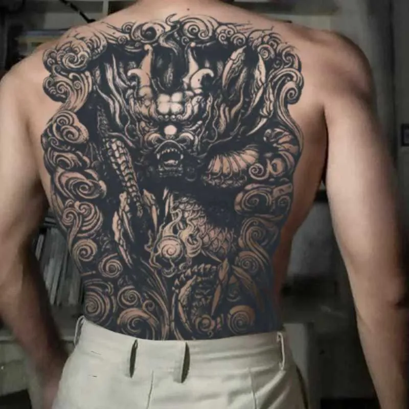 black back tattoos for men 0017