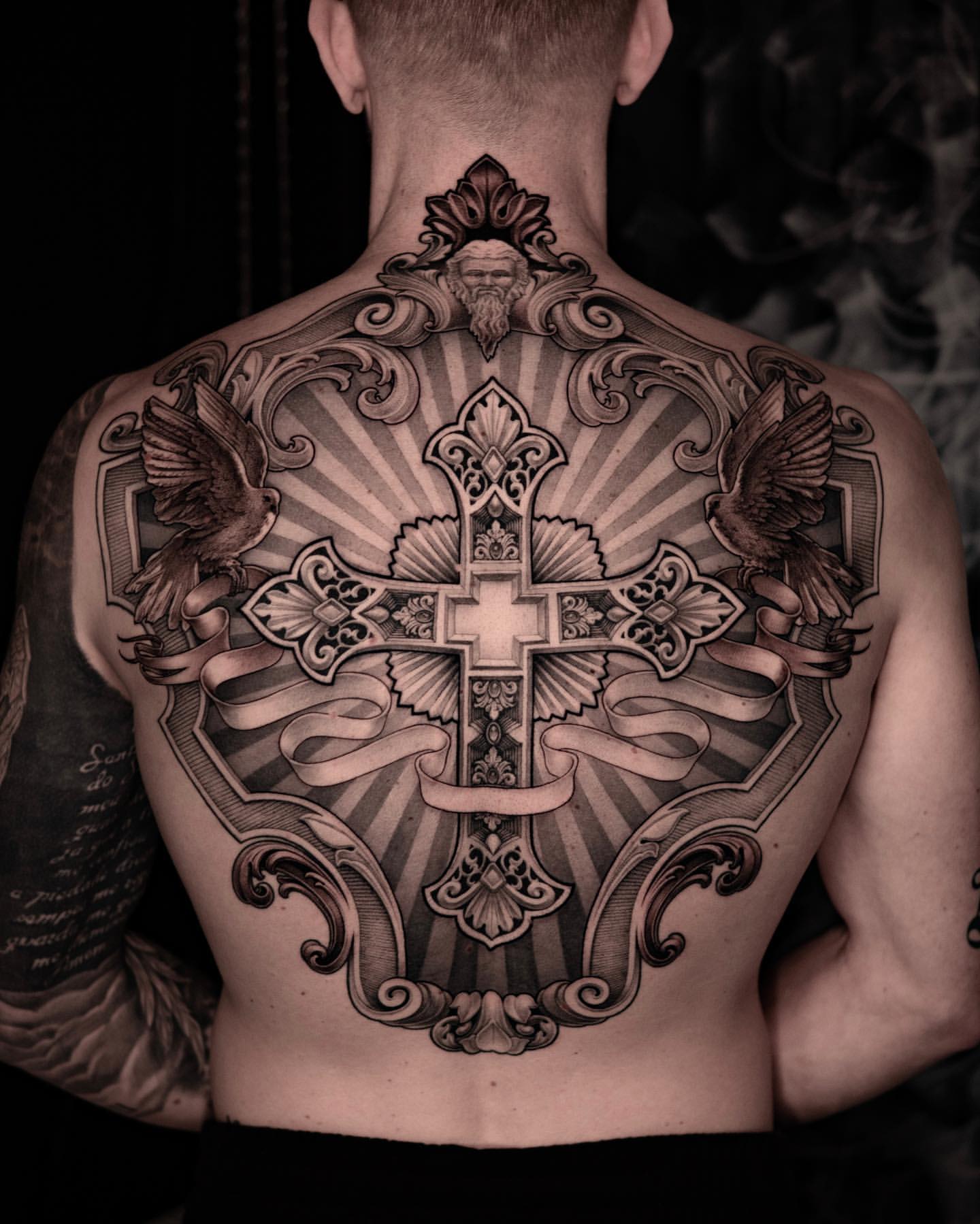 black back tattoos for men 0097