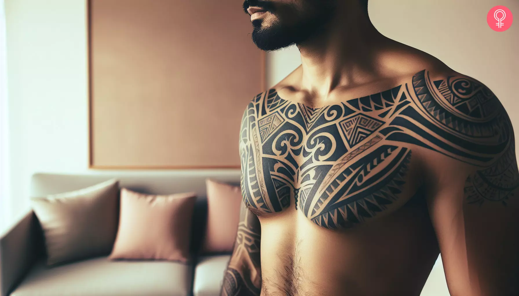 black Egyptian chest tattoos for men 0076