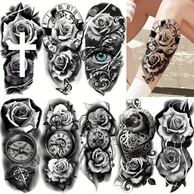 black rose tattoo for men 0016