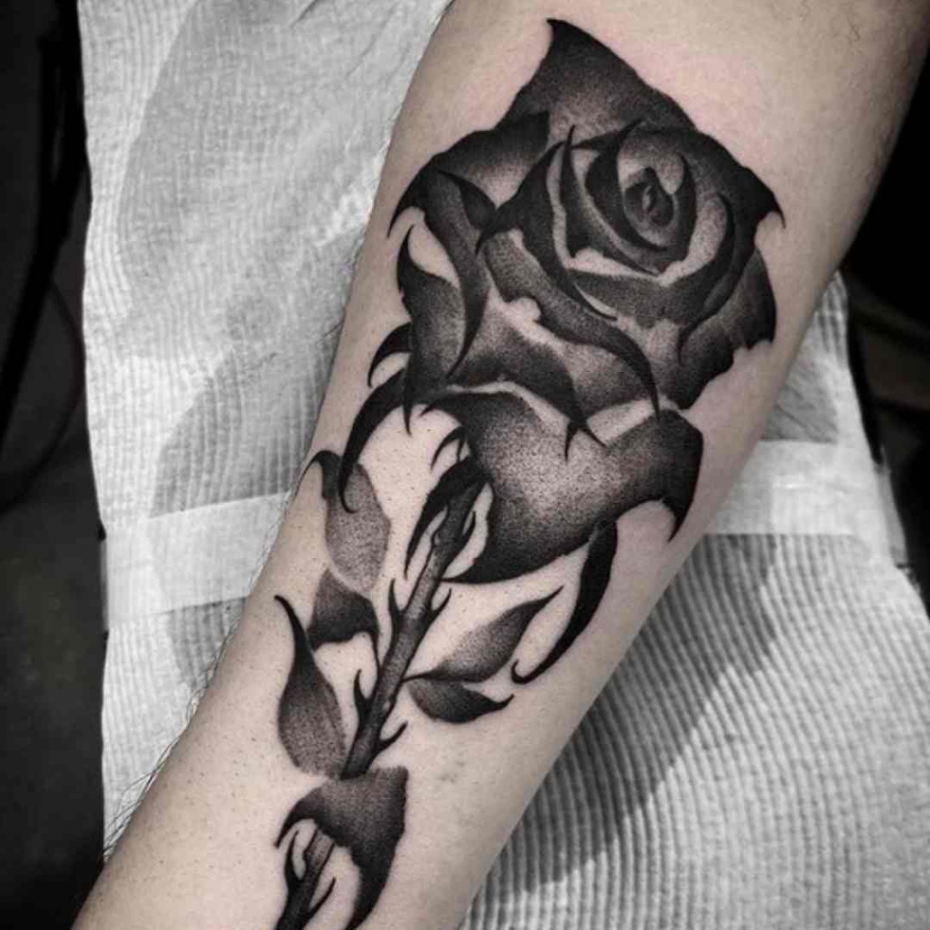 black rose tattoo for men 0019