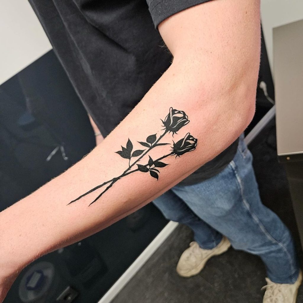 black rose tattoo for men 0020