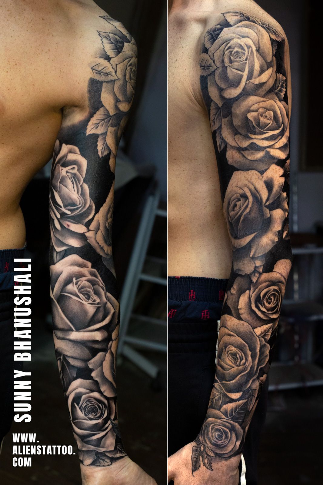 black rose tattoo for men 0024