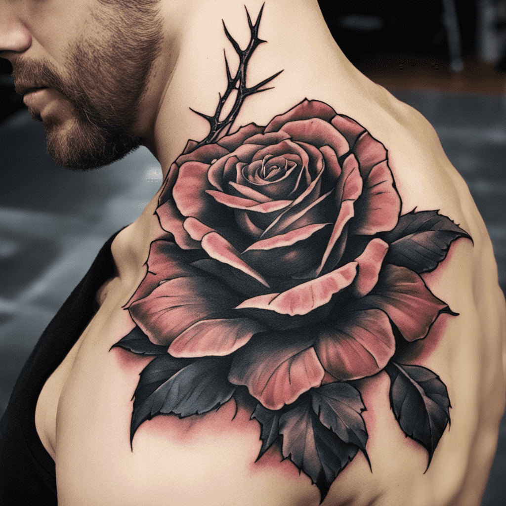 black rose tattoo for men 0046