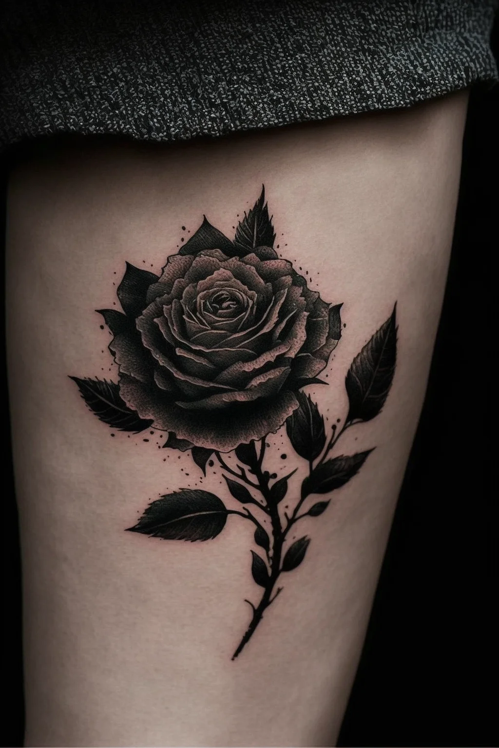 black rose tattoo for men 0049