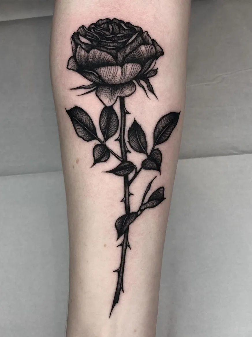 black rose tattoo for men 0050