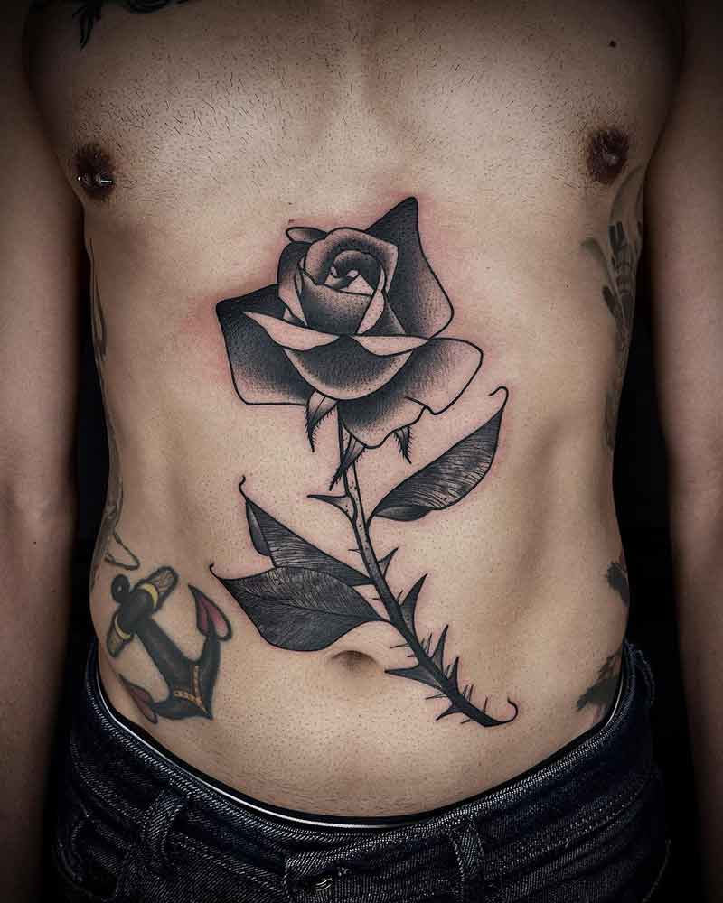 black rose tattoo for men 0052