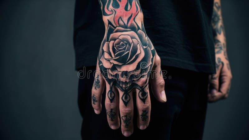 black rose tattoo for men 0058