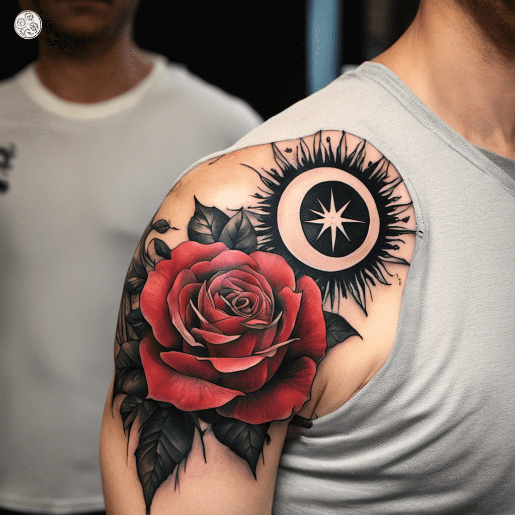 black rose tattoo for men 0077