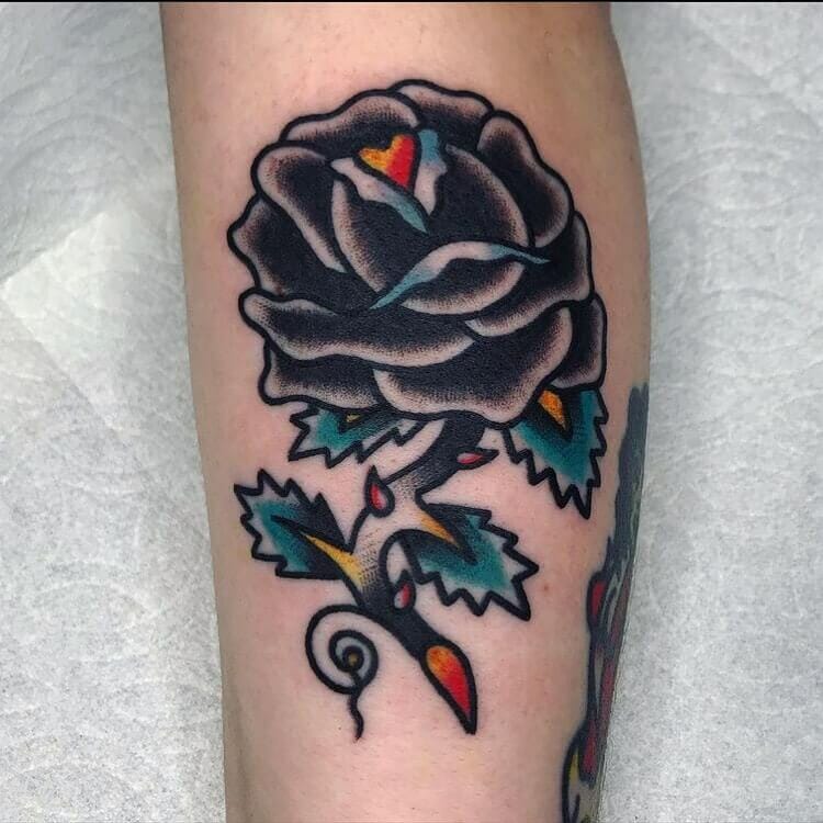 black rose tattoo for men 0098