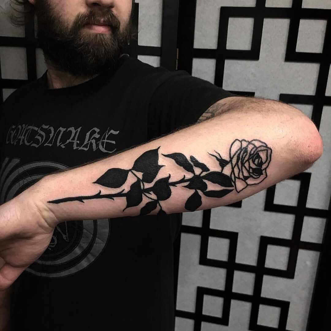 black rose tattoo styles for men