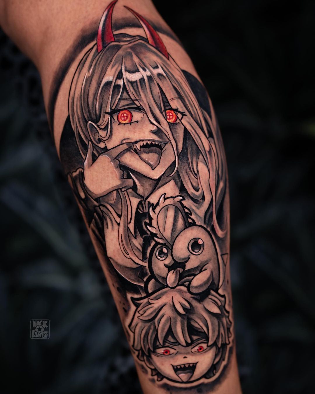 bold anime tattoos for men