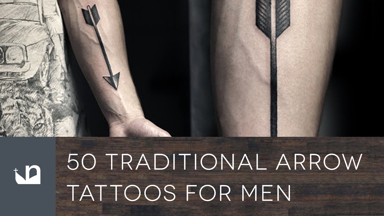 bold arrow with compass tattoo concepts for men