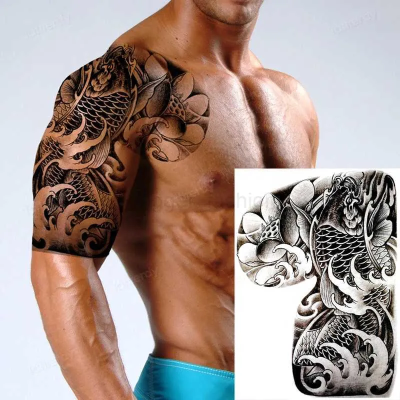 bold chest and shoulder tattoos for men