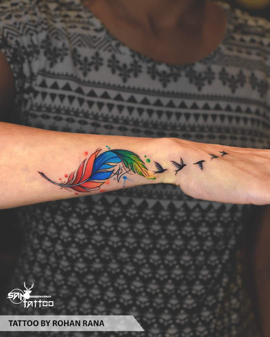 bold colorful tattoo ideas for men