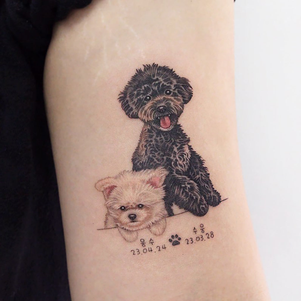 bold dog tattoos for men