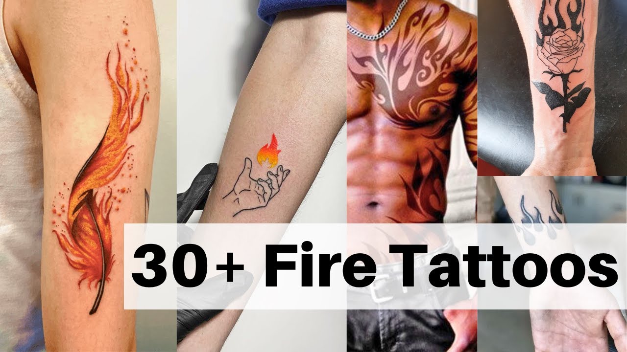 bold fire tattoos for men