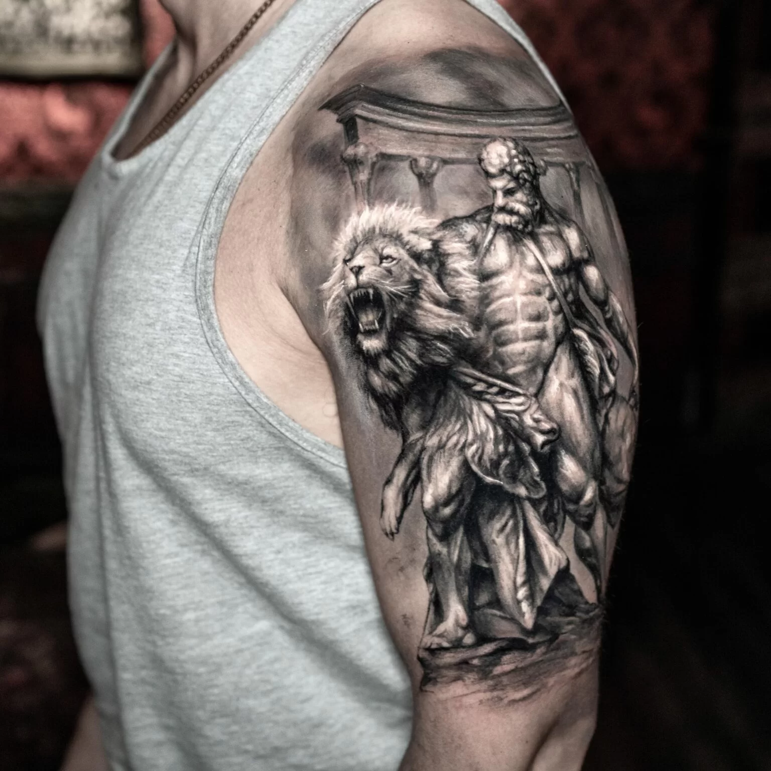 bold greek god tattoos for men