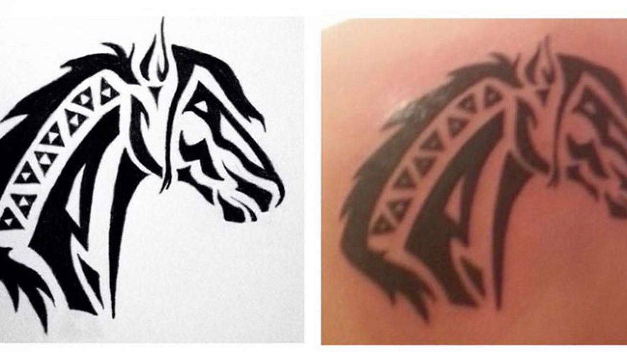 bold horse tattoos for men