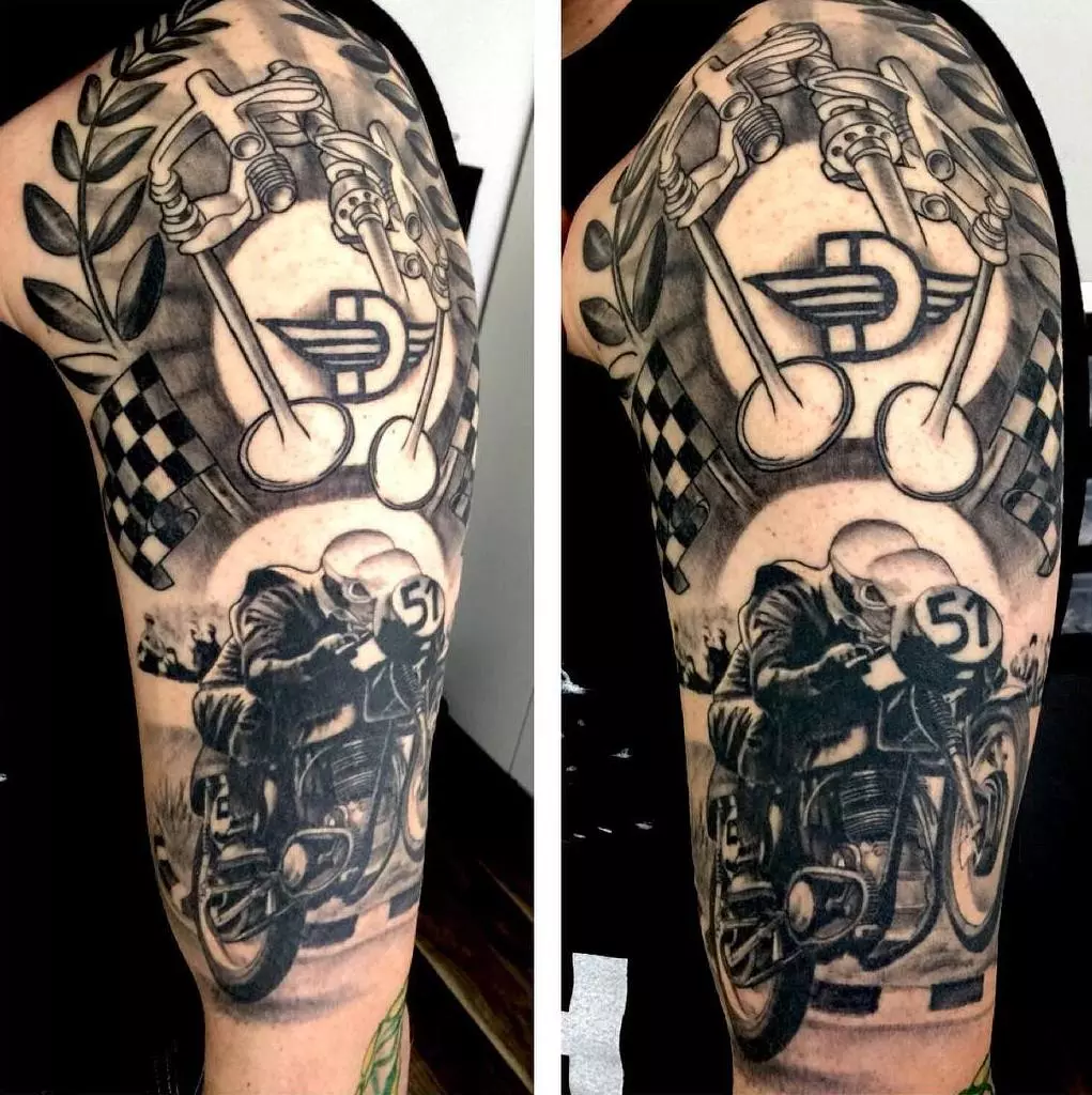 bold motorcycle tattoos for men trends