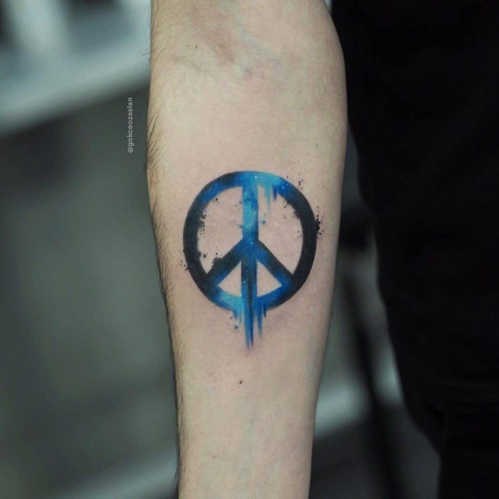 bold peace tattoos for men