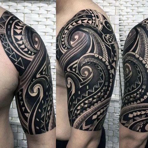 bold Polynesian tattoos for men