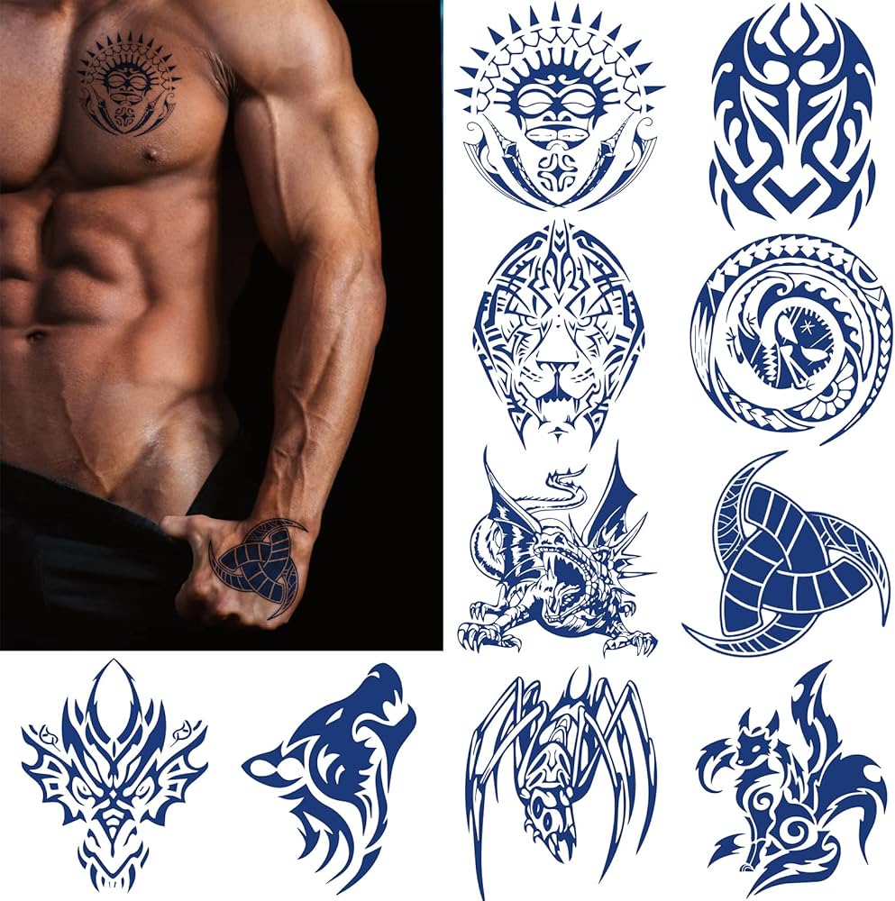 bold tribal hand tattoos for men.