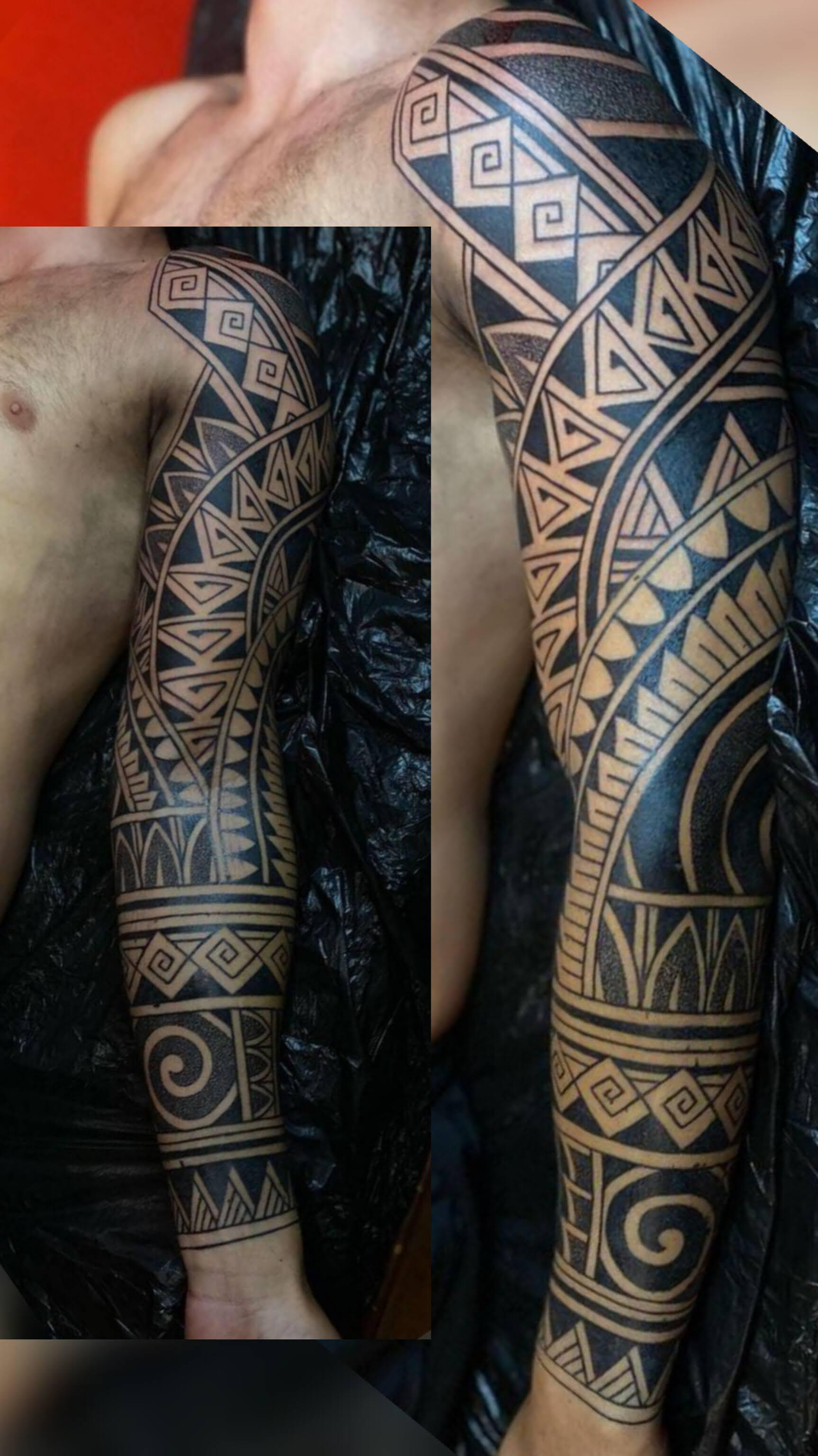 bold tribal tattoos for men sleeve meanings