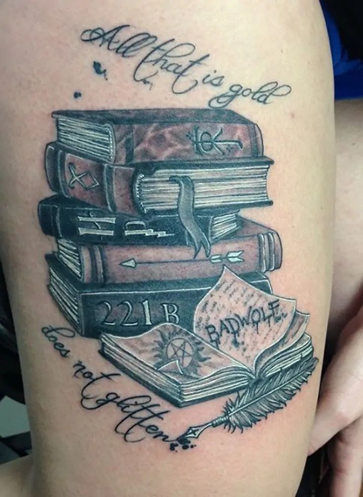 book tattoos for men ideas