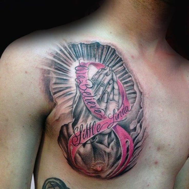 breast cancer awareness tattoos for men