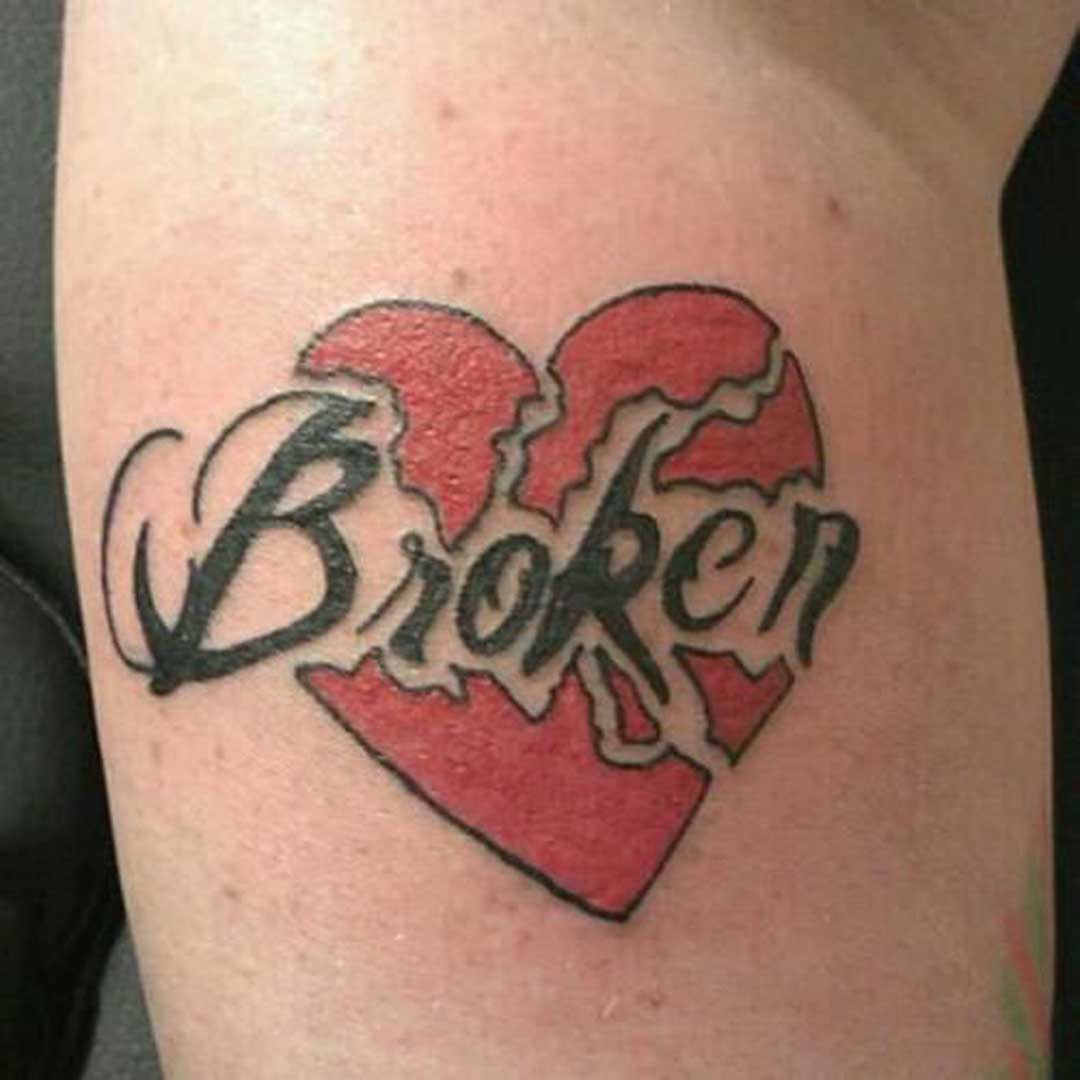 broken heart tattoos for men 0017