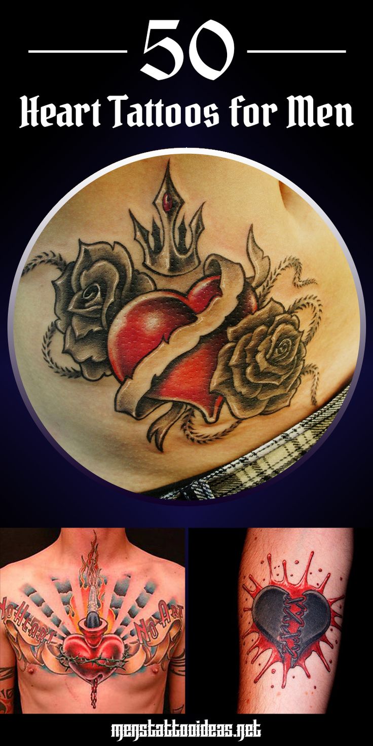 broken heart tattoos for men 0024