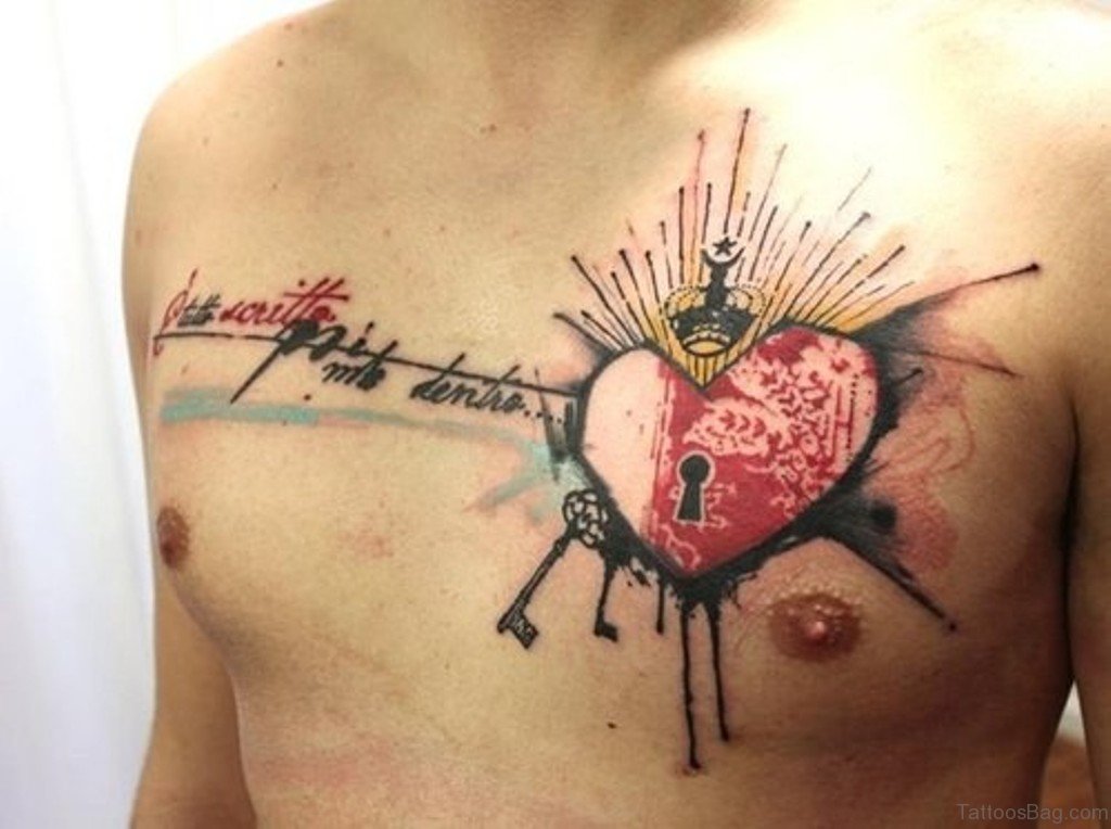 broken heart tattoos for men 0027