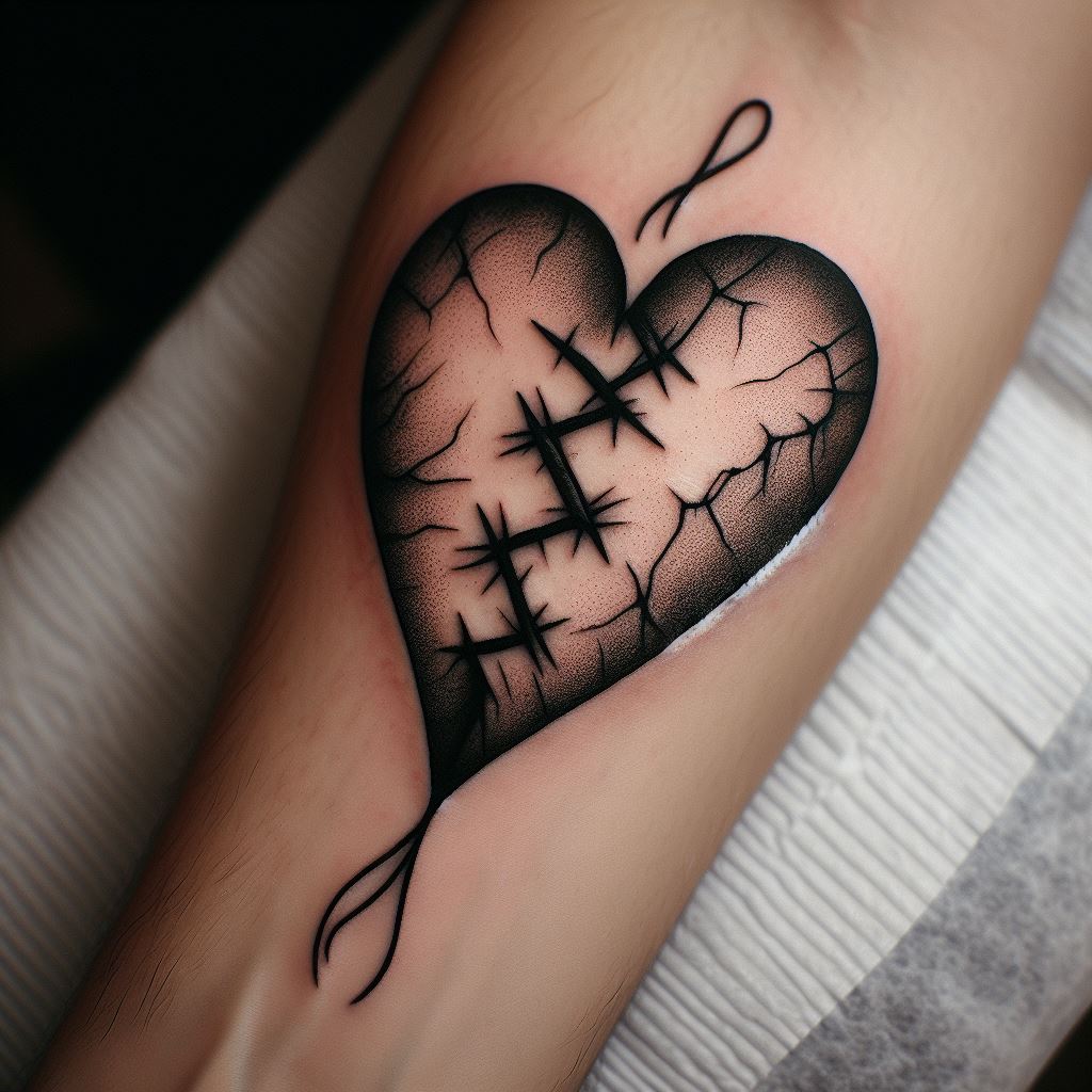 broken heart tattoos for men 0073