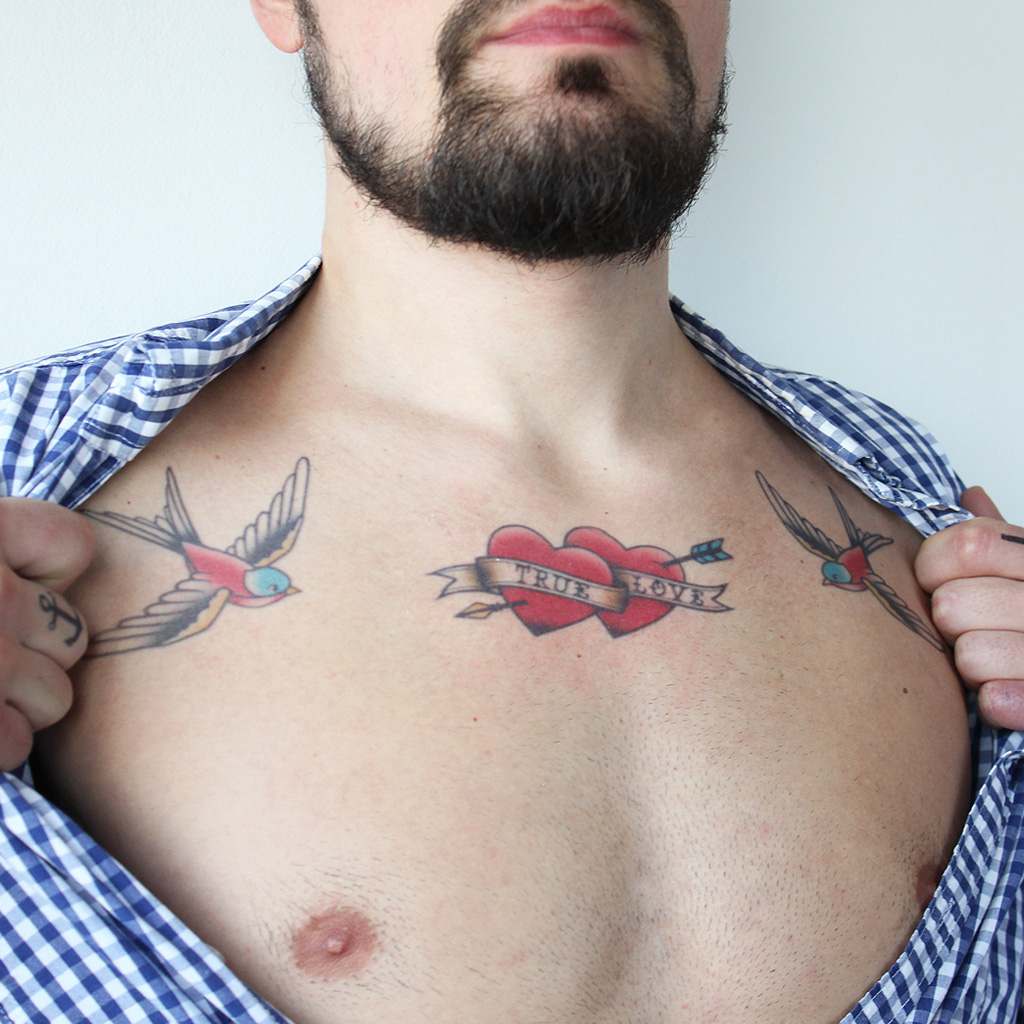 broken heart tattoos for men 0074