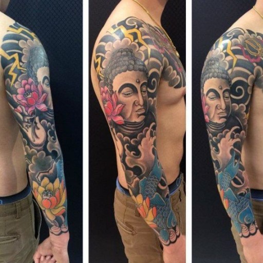 Buddhist tattoos for men designs