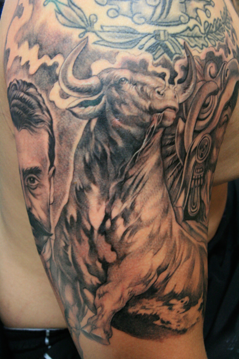 bull tattoos for men 0023