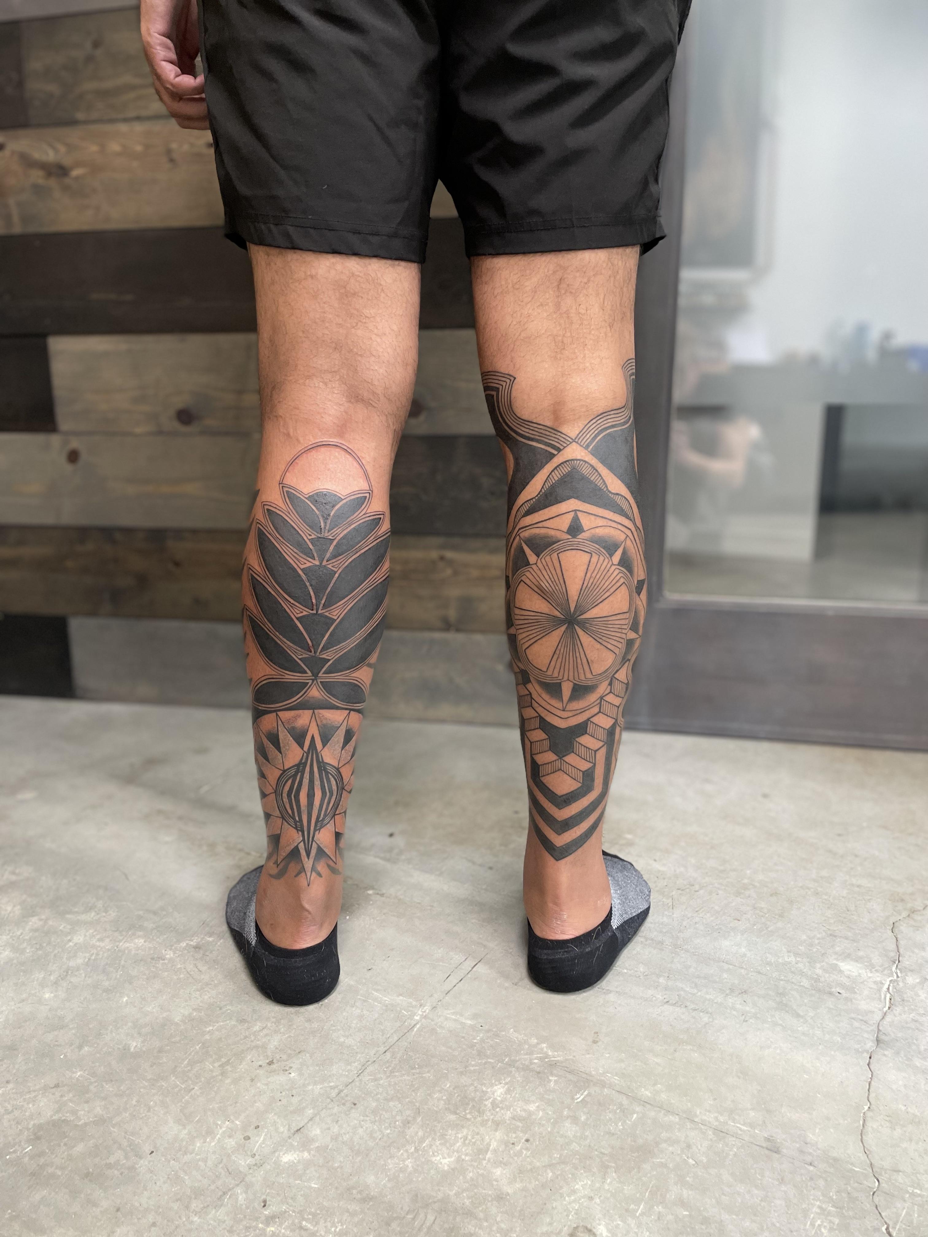 calf tattoos design ideas for men